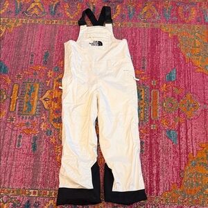 The North Face Kids White and Black Overalls